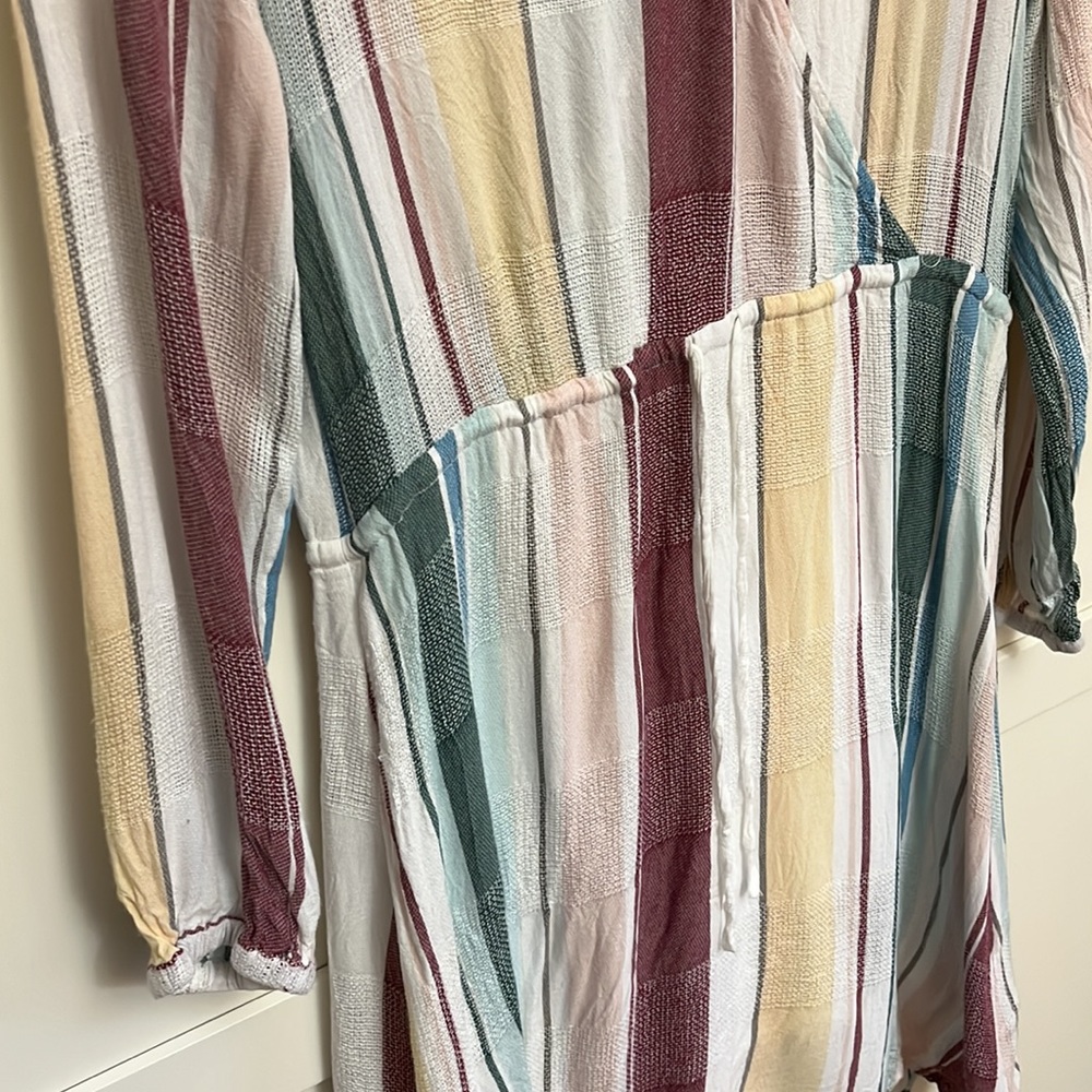 Rails Small Multicolored Linen-Like Dress. Red, B… - image 2